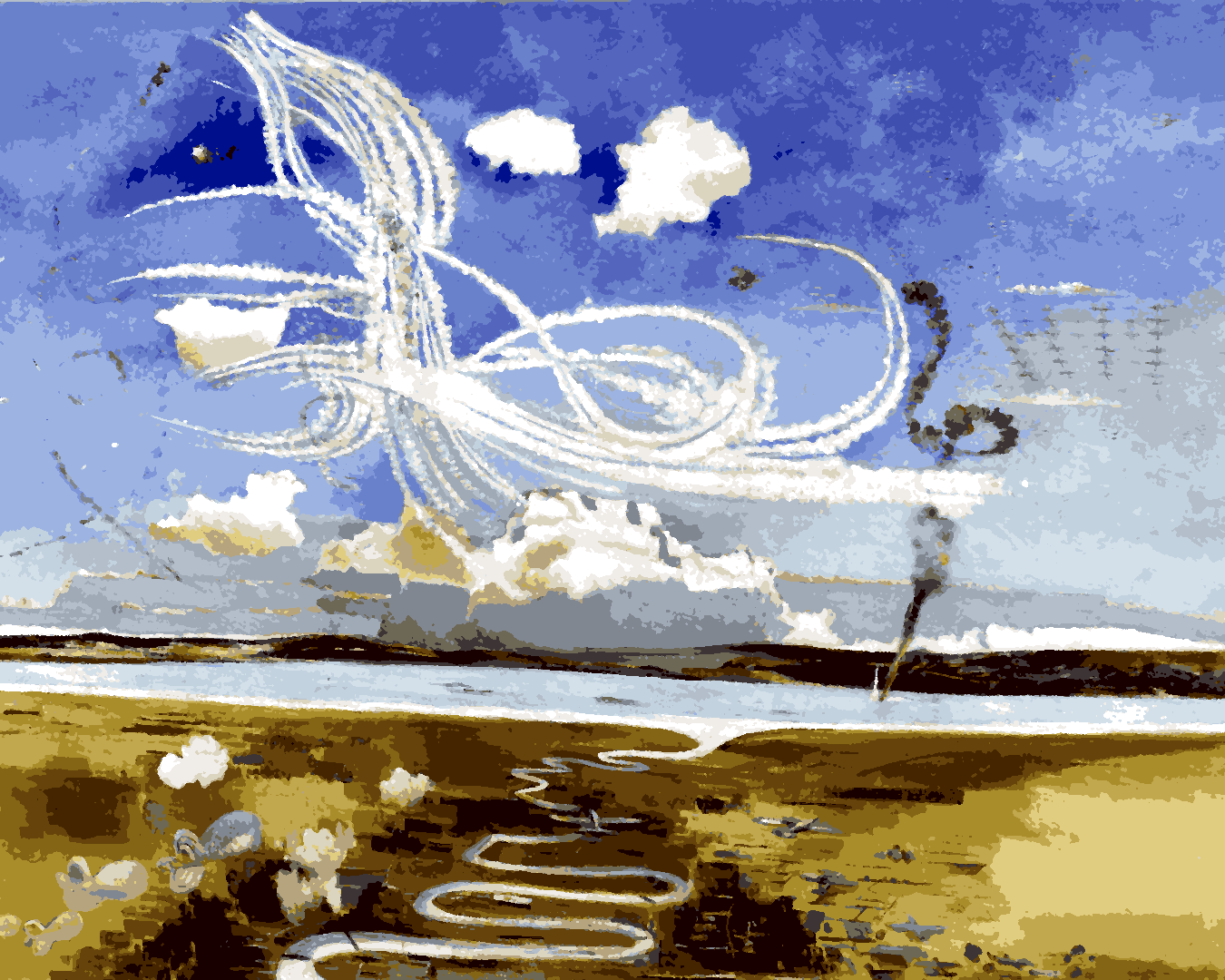 WW1 Collection PD (8) - Battle of Britain by Paul Nash - Van-Go Paint-By-Number Kit