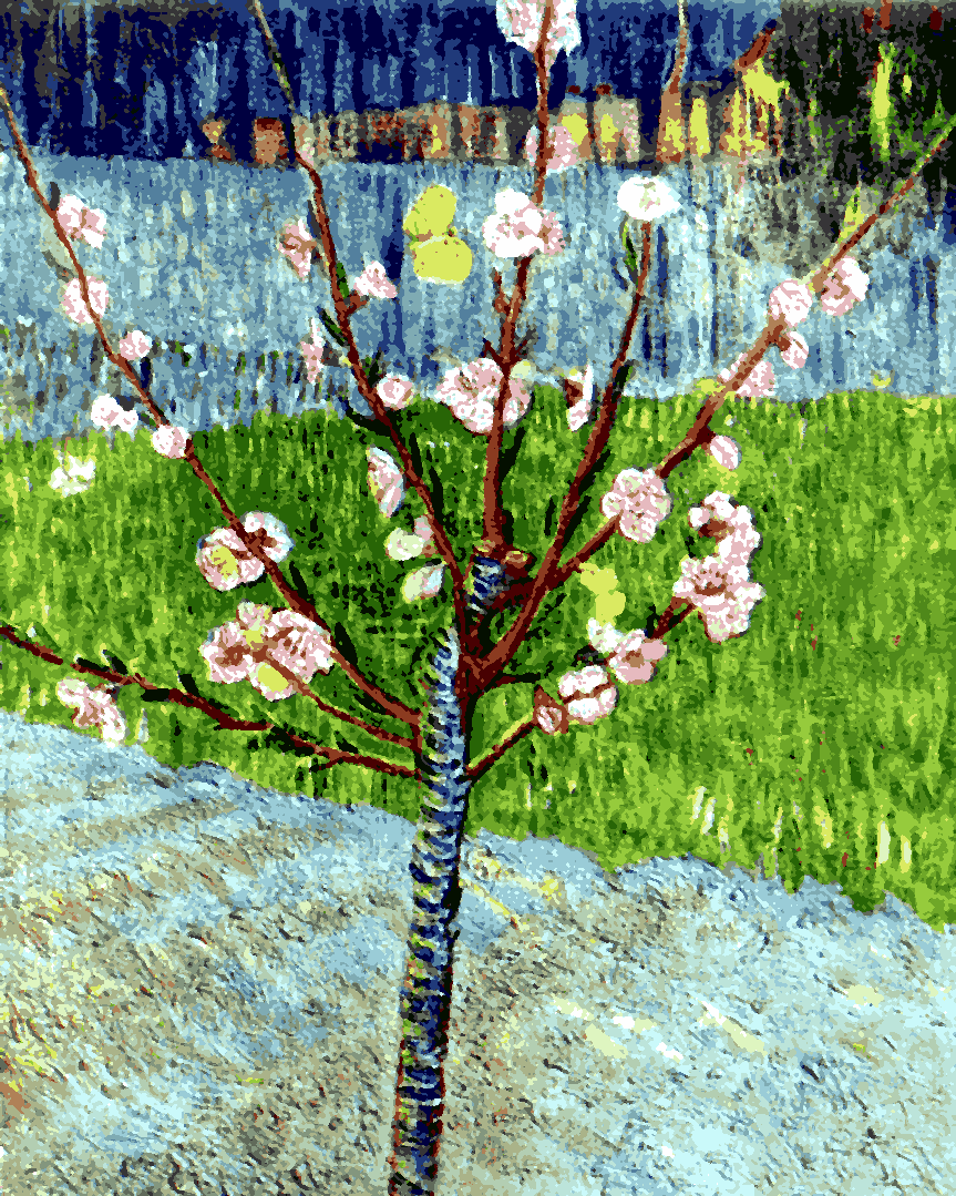 Vincent Van Gogh PD (8) - Almond Tree in Blossom - Van-Go Paint-By-Number Kit