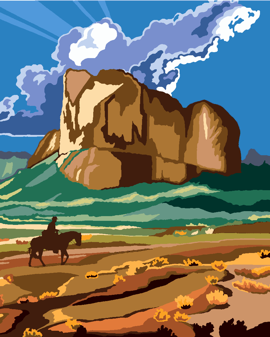 Vintage Travel Poster Collection PD (8) - Arizona - Van-Go Paint-By-Number Kit