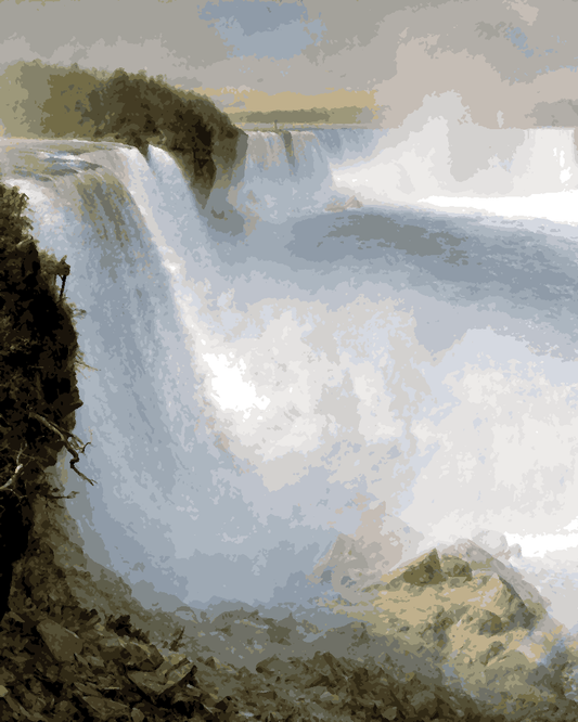 Niagara Falls Collection PD (8) - the American Side by Frederic Edwin Church -  Van-Go Paint-By-Number Kit