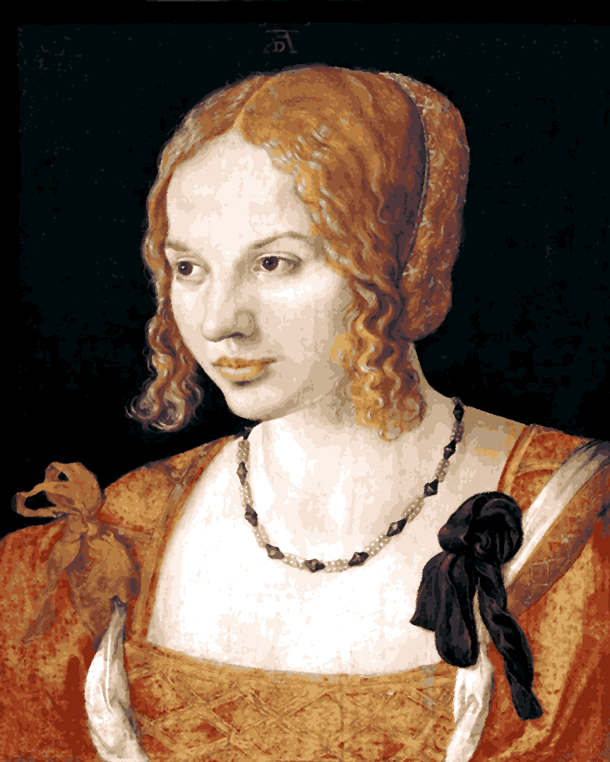 Portrait of a young Venetian woman by Albrecht Dürer PD (9) - Van-Go Paint-By-Number Kit