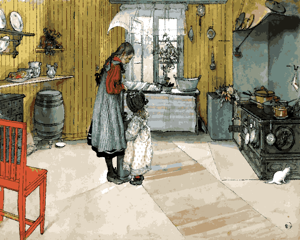 The Kitchen by Carl Larsson (96) - Van-Go Paint-By-Number Kit