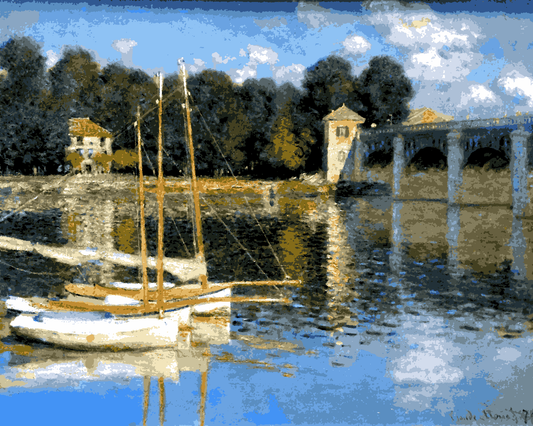 Claude Monet PD (98) -  Le Pont d'Argenteuil - Van-Go Paint-By-Number Kit