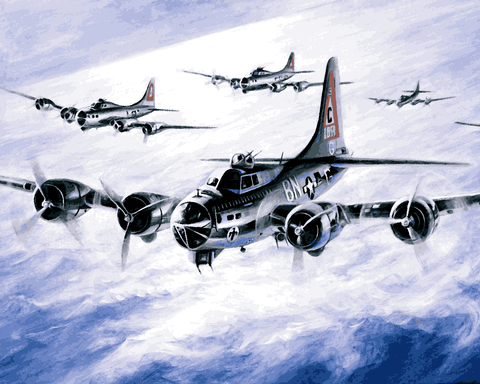 WW2 Collection OD (99) - B-17 Flight - Van-Go Paint-By-Number Kit