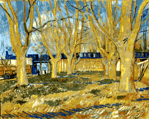 Vincent van Gogh Collection (9) - Avenue of trees near Arles - Van-Go Paint-By-Number Kit