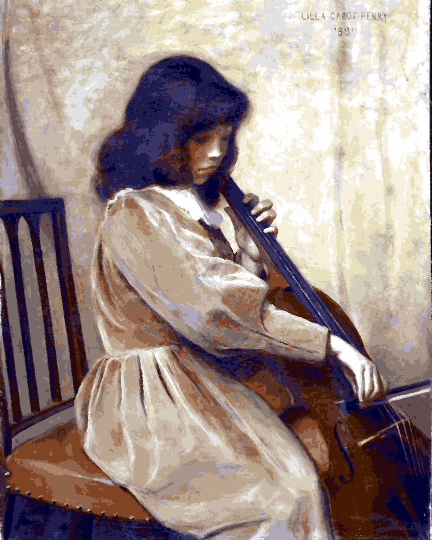 Cello Collection PD (9) - Girl Playing a Cello by Lilla Cabot Perry - Van-Go Paint-By-Number Kit