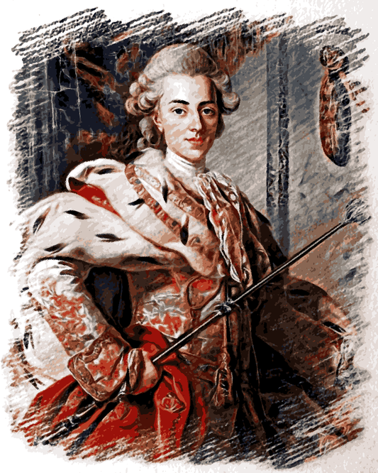 Royal Portrait PD (80) - Christian VII of Denmark - Van-Go Paint-By-Number Kit