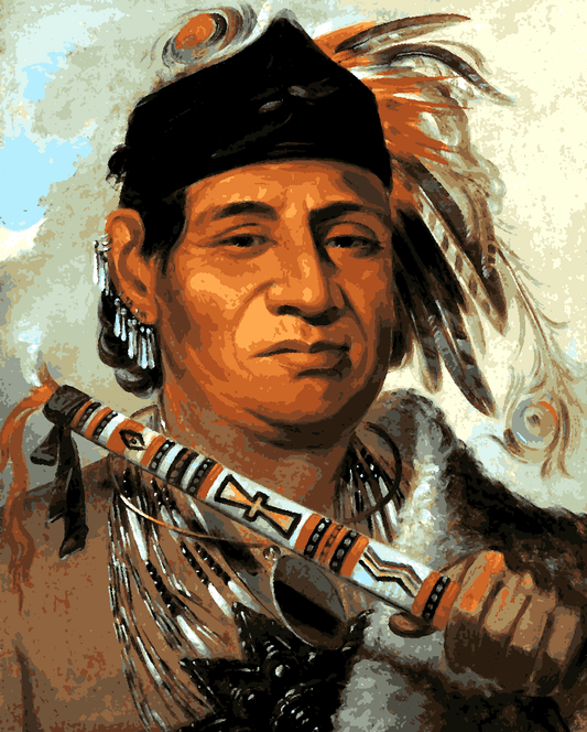 Native Americans Collection PD (9) - Grizzly Bear, Chief of the Tribe - Van-Go Paint-By-Number Kit