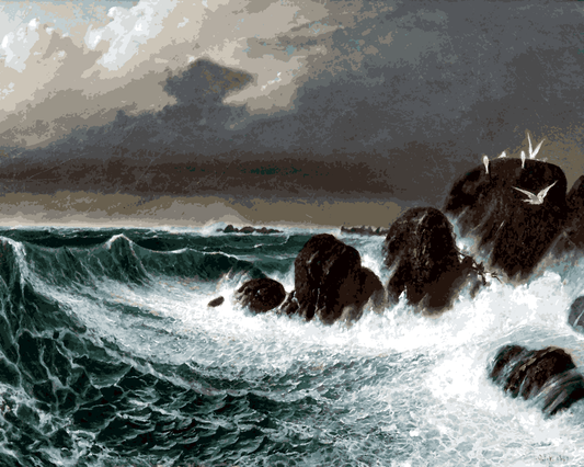 Storm Collection PD (9) - Seagulls in the Storm by Octave Penguilly L'Haridon - Van-Go Paint-By-Number Kit
