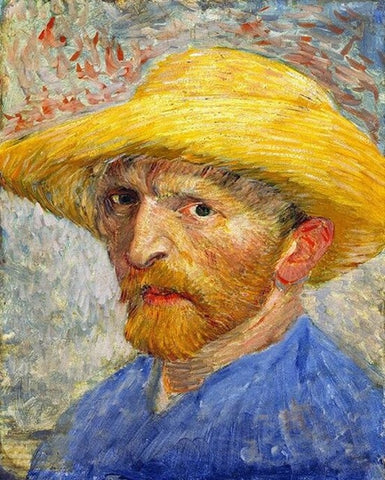Self Portrait with Straw Hat by Vincent Van Gogh - Van-Go Paint-By-Number Kit