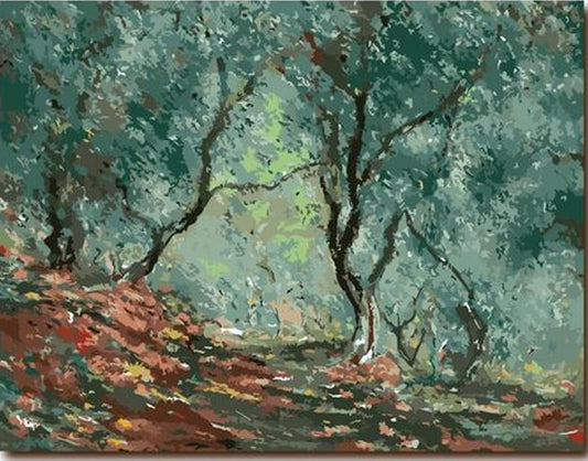 Olive Grove in the Moreno Garden (Claude Monet) - Van-Go Paint-By-Number Kit