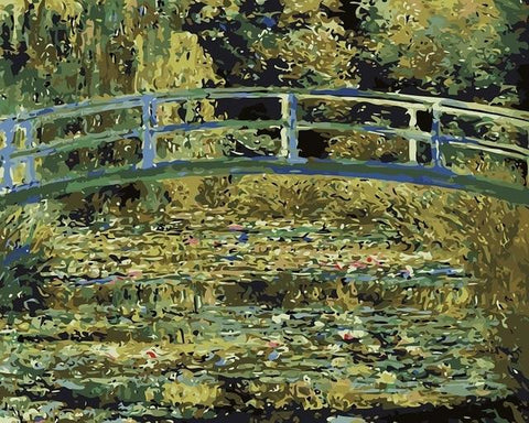 The Japanese Bridge (The Water-Lily Pond) by Claude Monet - Van-Go Paint-By-Number Kit