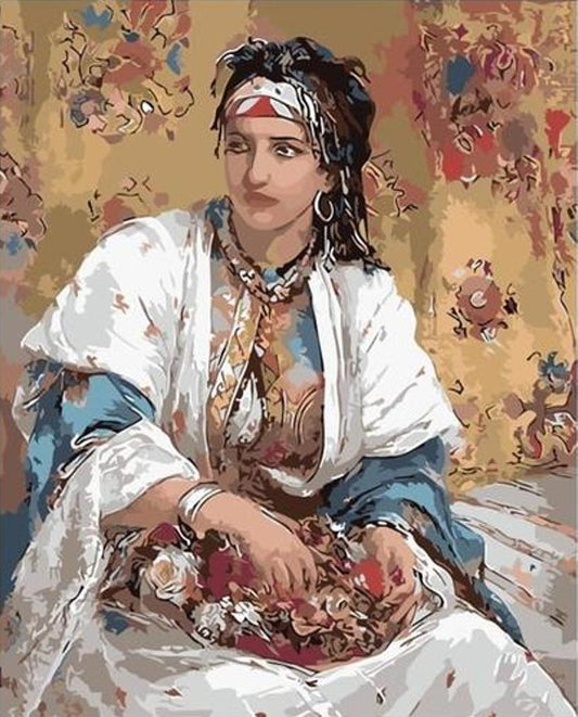 An Oriental Beauty by Jean-François Portaels - Van-Go Paint-By-Number Kit