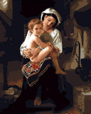 Young Mother Gazing at Her Child by William Bouguereau - Van-Go Paint-By-Number Kit