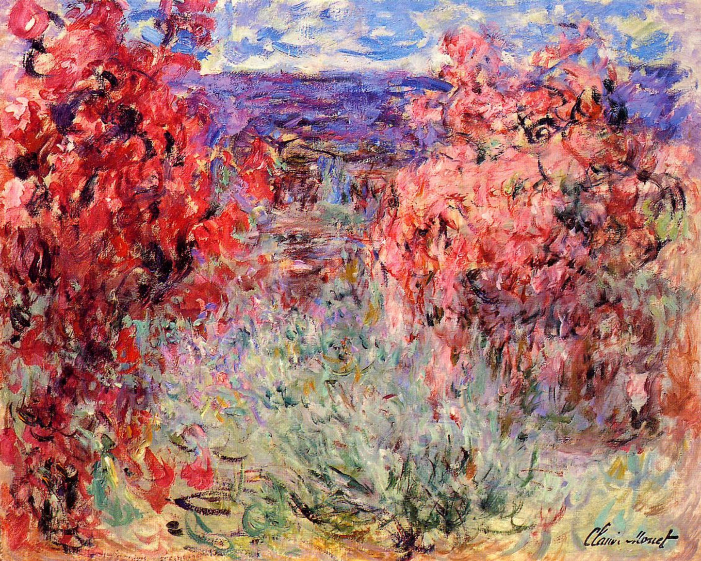 Flowering trees near the coast by Claude Monet - Van-Go Paint-By-Number Kit