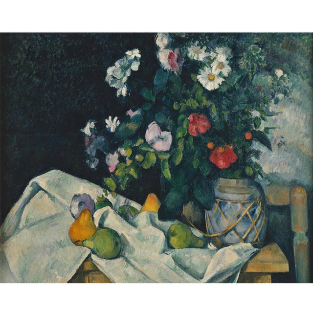 Still Life with Flowers and Fruit by Paul Cezanne - Van-Go Paint-By-Number Kit