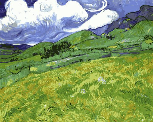 Landscape from Saint-Rémy by Vincent Van Gogh - Van-Go Paint-By-Number Kit