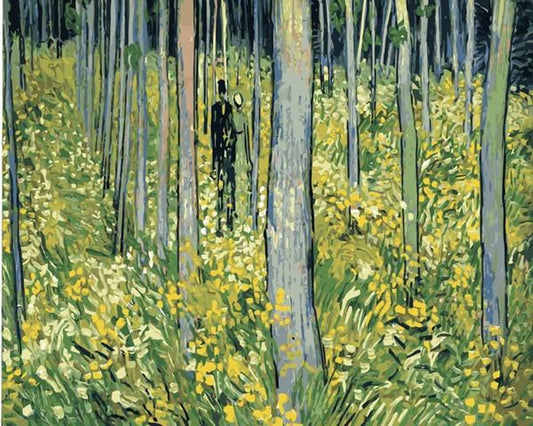Undergrowth with Two Figures by Vincent Van Gogh - Van-Go Paint-By-Number Kit