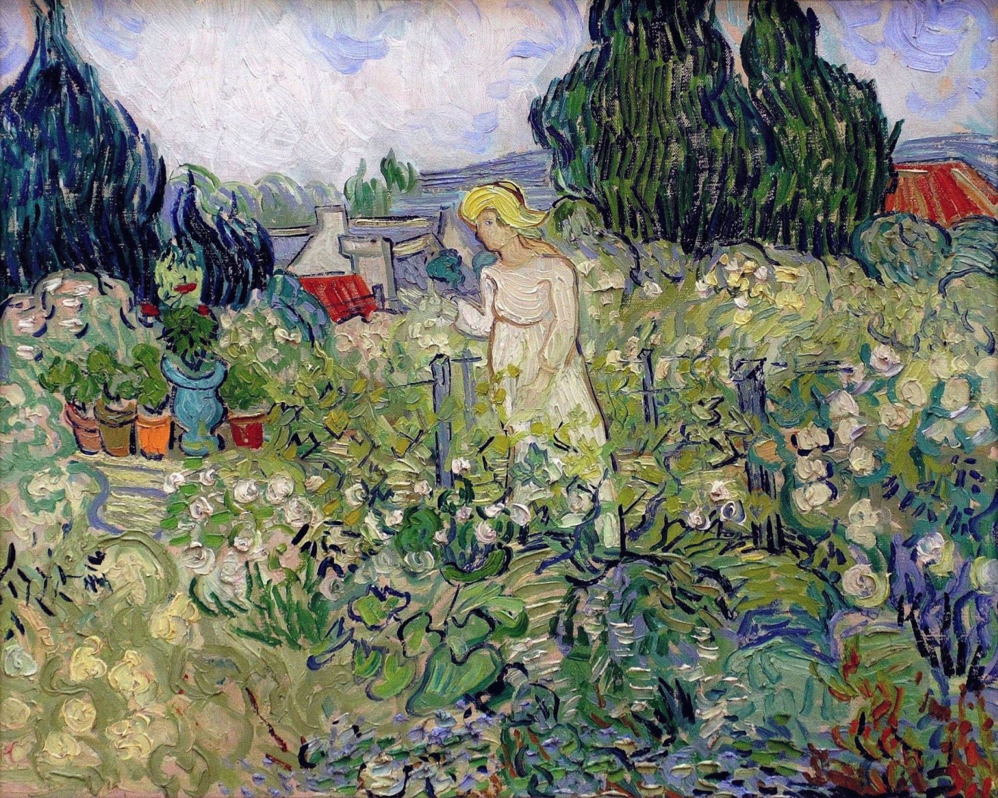 Mademoiselle Gachet in the garden by Vincent Van Gogh - Paint-By-Number Kit