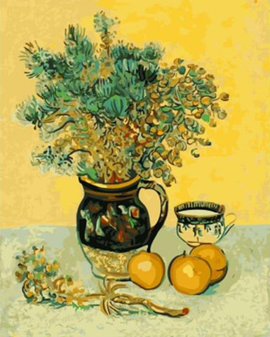 Majolica with Wildflowers by Vincent Van Gogh - Van-Go Paint-By-Number Kit
