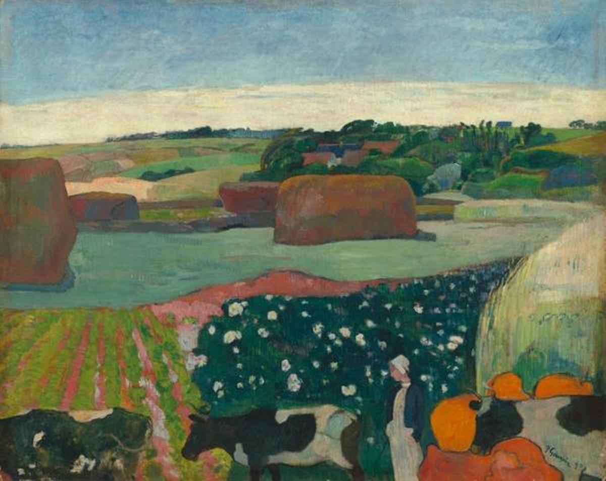 Haystacks in Brittany by Paul Gauguin - Van-Go Paint-By-Number Kit