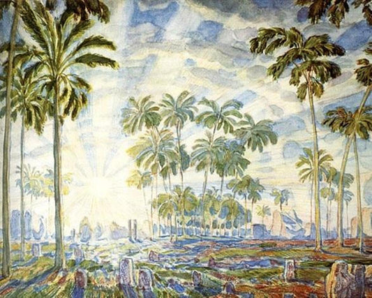 Palm Trees by Konstantin Bogaevsky - Van-Go Paint-By-Number Kit