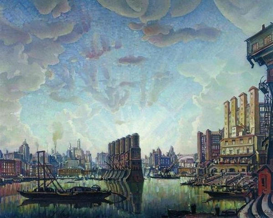 Port of Imaginary City by Konstantin Bogaevsky - Van-Go Paint-By-Number Kit