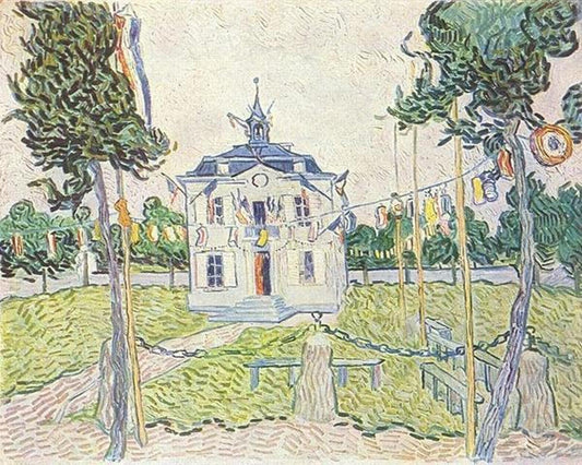 The Town Hall at Auvers by Vincent Van Gogh - Van-Go Paint-By-Number Kit