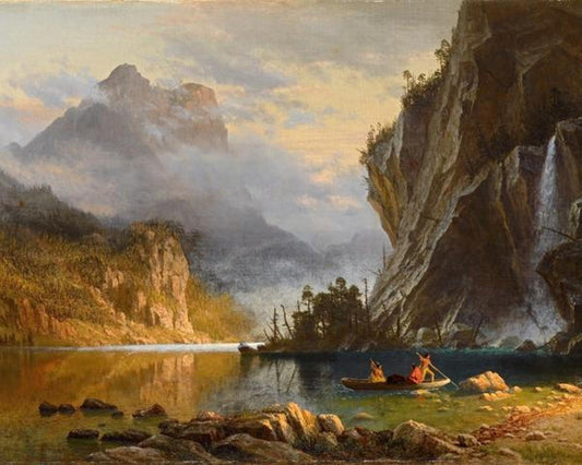 Indians Spear Fishing by Albert Bierstadt - Van-Go Paint-By-Number Kit