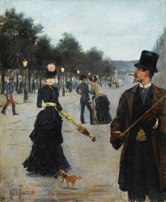 Elegants Wandering in Paris by Louis Abel-Truchet - Van-Go Paint-By-Number Kit