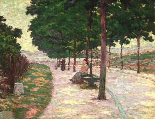 Woman on a Park Bench by Louis Abel-Truchet - Van-Go Paint-By-Number Kit