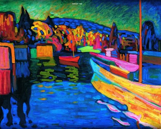 Autumn landscape with boats by Wassily Kandinsky - Van-Go Paint-By-Number Kit