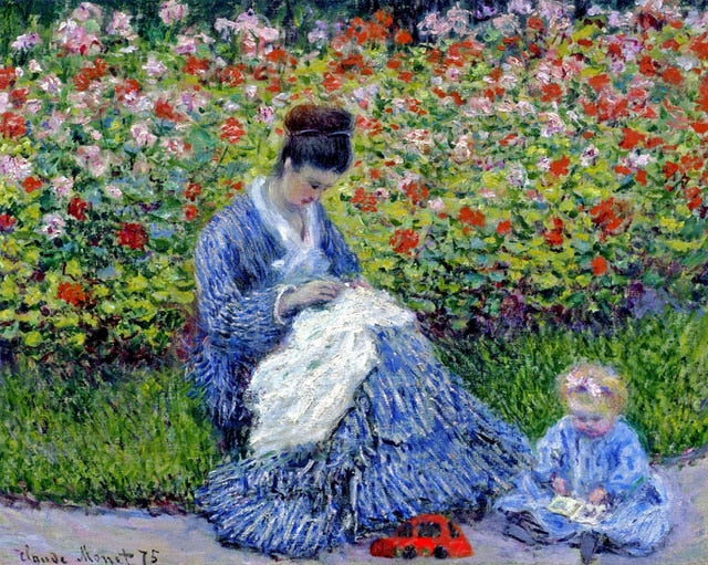 Camille Monet and a Child by Claude Monet - Van-Go Paint-By-Number Kit