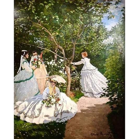 Women in the garden Sun by Claude Monet - Van-Go Paint-By-Number Kit