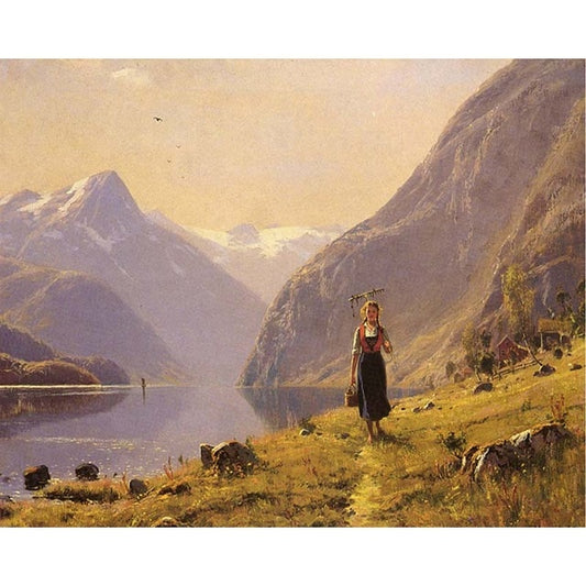 By the fjord by Hans Dahl (8) - Van-Go Paint-By-Number Kit