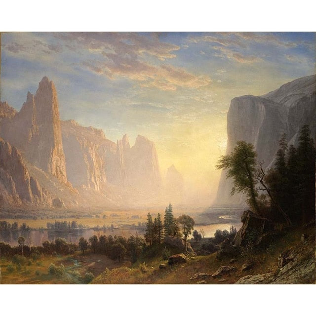 Valley of the Yosemite by Albert Bierstadt - Van-Go Paint-By-Number Kit (F42)