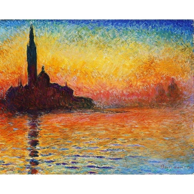 San Giorgio Maggiore at Dusk by Claude Monet - Van-Go Paint-By-Number Kit