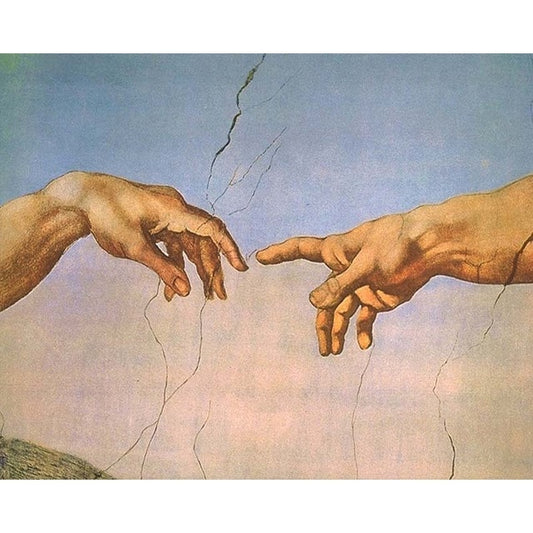 Creation of Adam (hands) by Michelangelo Buonarroti - Van-Go Paint-By-Number Kit
