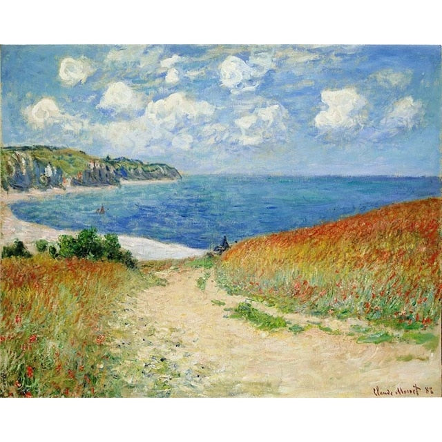 Path in the Wheat Fields at Pourville by Claude Monet - Paint-By-Number Kit