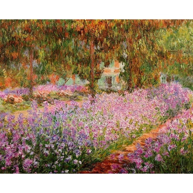 Irises in Monet's garden by Claude Monet - Van-Go Paint-By-Number Kit