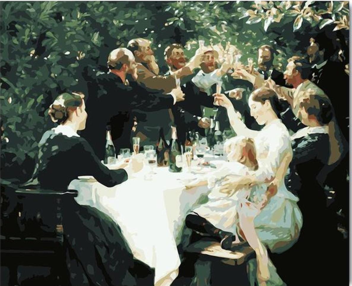 Hip, Hip, Hurrah! by Peder Severin Kröyer - Van-Go Paint-By-Number Kit