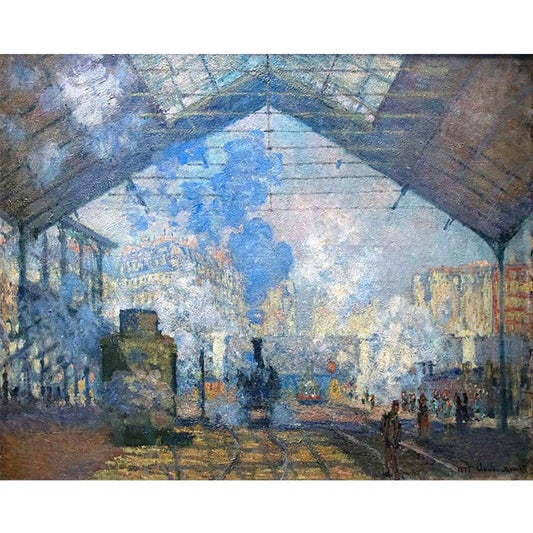 Saint Lazare train station (2) by Claude Monet - Van-Go Paint-By-Number Kit