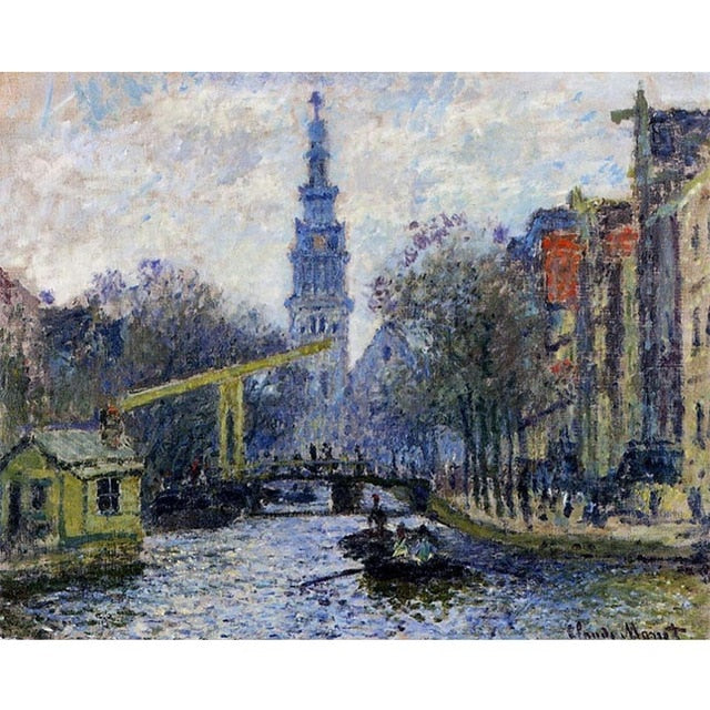 Canal In Amsterdam by Claude Monet - Van-Go Paint-By-Number Kit