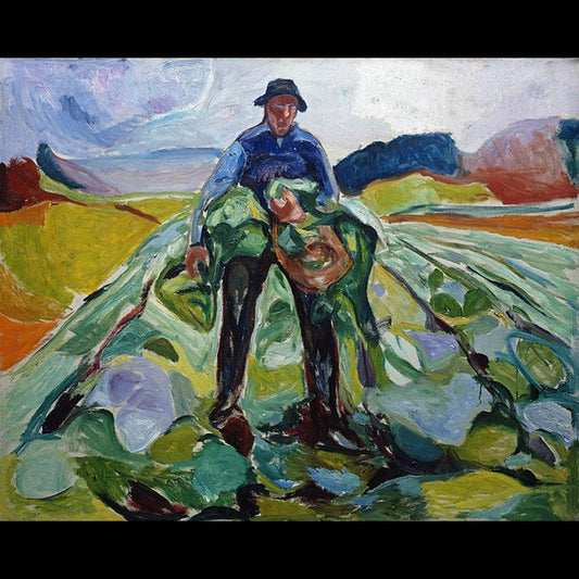 Man in the Cabbage Field by Edvard Munch - Van-Go Paint-By-Number Kit