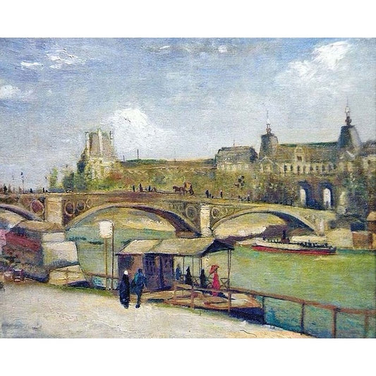 Bridge Du Carrousel and the Louvre by Vincent Van Gogh - Paint-By-Number Kit