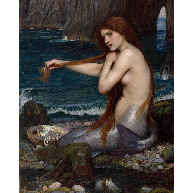 A Mermaid by John William Waterhouse - Van-Go Paint-By-Number Kit