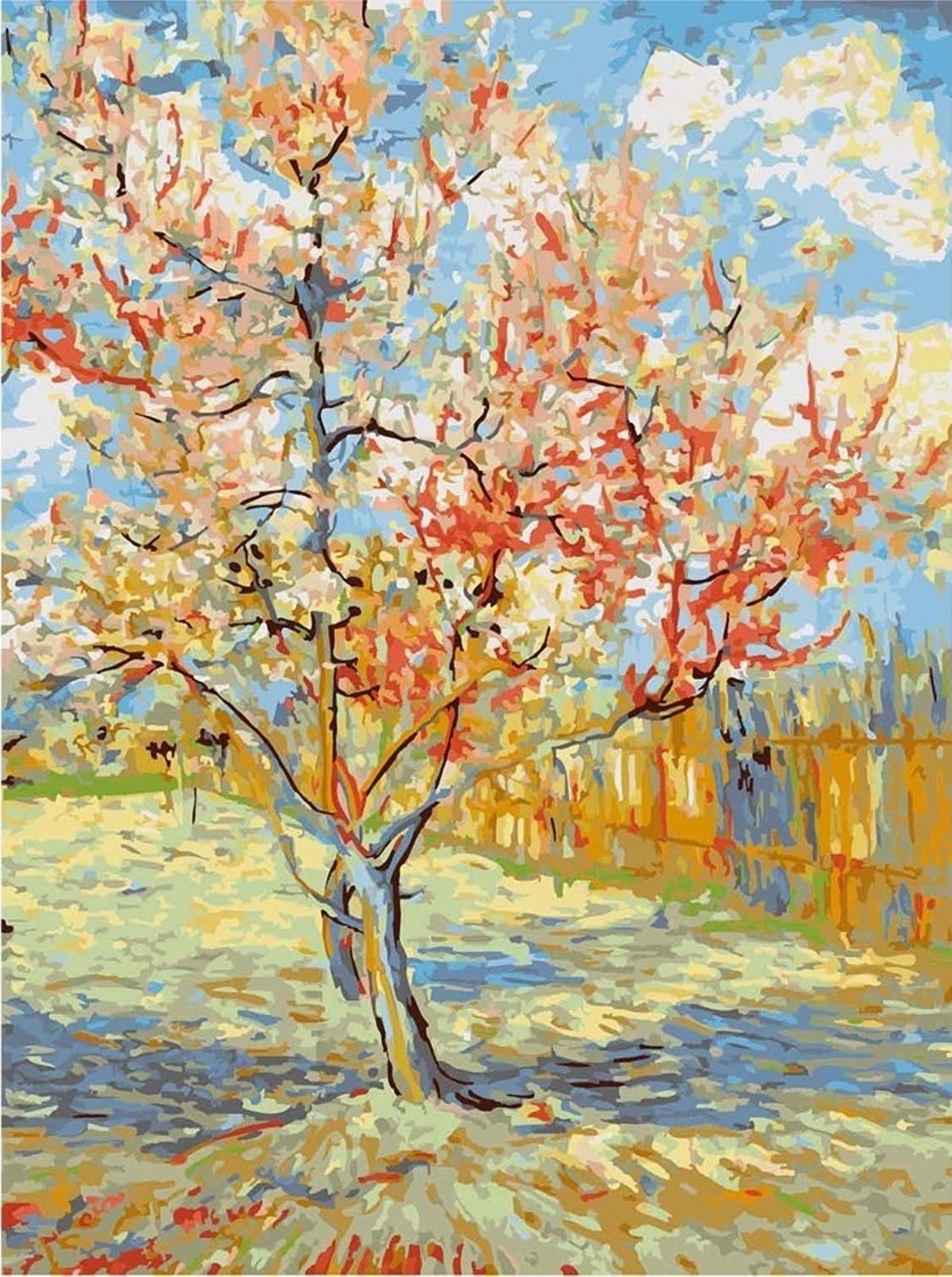 Pink Peach Trees (Souvenir de Mauve) by Van Gogh - Van-Go Paint-By-Number Kit