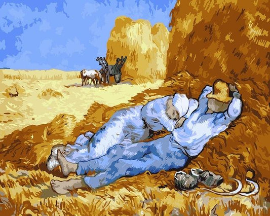 Noon, Rest from Work by Vincent van Gogh - Van-Go Paint-By-Number Kit