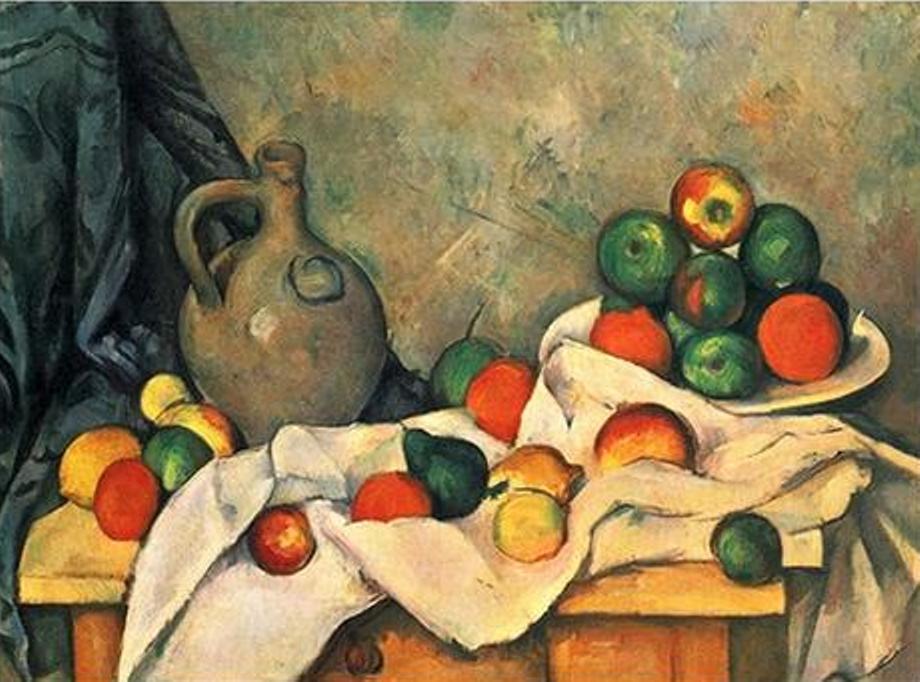 Curtain Jug and Fruit by Paul Cezanne - Van-Go Paint-By-Number Kit