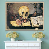 Still life with skull, candle and book by Paul Cezanne - Van-Go Paint-By-Number Kit